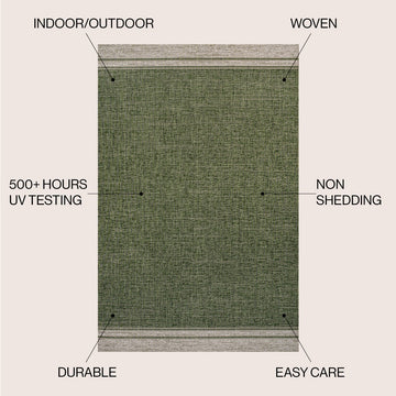 Alda Modern Minimalist Mingled Solid Indoor/Outdoor Area Rug